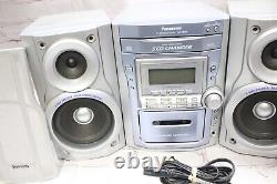 Panasonic SA-PM11 5 Disc CD Changer Stereo System Cassette Player AM FM Radio