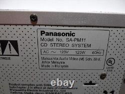 Panasonic SA-PM11 5 Disc CD Changer Stereo System Cassette Player AM FM Radio