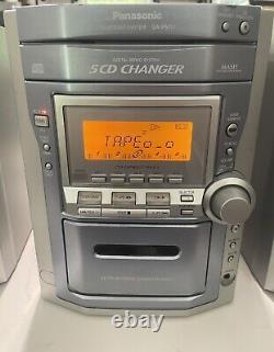 Panasonic SA-PM11 5 Disc CD Changer Stereo System Cassette Player AM FM Radio