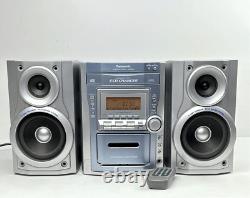 Panasonic SA-PM11 CD Mini Stereo System 5 Disk Changer Cassette Player with Remote