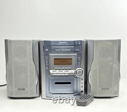 Panasonic SA-PM11 CD Mini Stereo System 5 Disk Changer Cassette Player with Remote