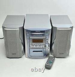 Panasonic SA-PM11 CD Mini Stereo System 5 Disk Changer Cassette Player with Remote