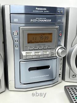 Panasonic SA-PM11 CD Mini Stereo System 5 Disk Changer Cassette Player with Remote