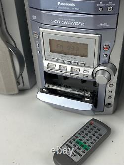 Panasonic SA-PM11 CD Stereo System 5 Disk Changer Cassette Player with Remote