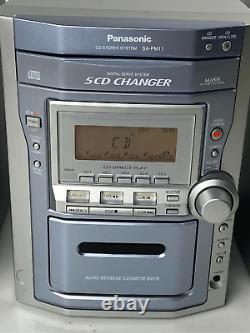 Panasonic SA-PM11 CD Stereo System 5 Disk Changer Cassette Player with Remote