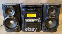 Panasonic SA-PM12 5 Disc CD Changer Player Compact HiFi AM FM Cassette Stereo