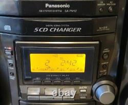 Panasonic SA-PM12 5 Disc CD Changer Player Compact HiFi AM FM Cassette Stereo