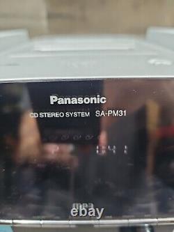 Panasonic SA-PM31 5 Disc CD Changer Stereo System Cassette Player Tested Works