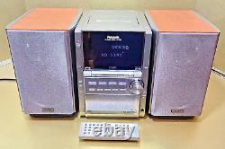 Panasonic Stereo 5-Disc CD Changer Tape Cassette Player Recorder AM/FM Aux