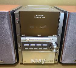 Panasonic Stereo 5-Disc CD Changer Tape Cassette Player Recorder AM/FM Aux