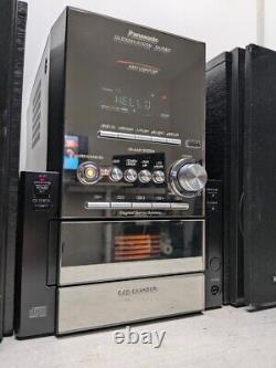 Panasonic Stereo System SA-PM27 5 Disc CD Changer Cassette Player Tested READ