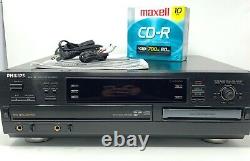 Philips CDR 785 3-Disc CD Player/Changer CD Recorder Dual Deck BUNDLE TESTED EUC