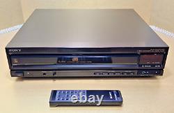 Retro Sony 5-Disc CD Changer Player Clean! W Remote Japan 1989 -see video