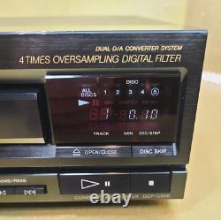 Retro Sony 5-Disc CD Changer Player Clean! W Remote Japan 1989 -see video