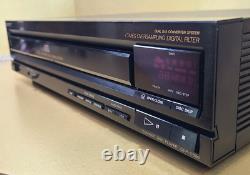 Retro Sony 5-Disc CD Changer Player Clean! W Remote Japan 1989 -see video