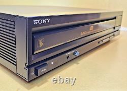 Retro Sony 5-Disc CD Changer Player Clean! W Remote Japan 1989 -see video