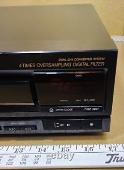 Retro Sony 5-Disc CD Changer Player Clean! W Remote Japan 1989 -see video