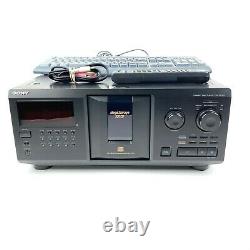 SERVICED Sony CDP-CX300 CD Changer Player 300 Disc NEW Belts w Remote Acessories