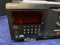 SERVICED- Sony CDP-CX355 300 CD Compact Disc Changer/Player WithRemote Cables