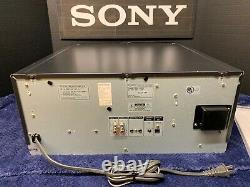 SERVICED- Sony CDP-CX355 300 CD Compact Disc Changer/Player WithRemote Cables