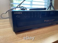 SONY CD Disc Player CDP-CE375 5-Disc Changer Compact withRemote & Cables TESTED