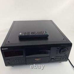 SONY CD PLAYER Black CDP-CX270 200-Disc Changer With Remote Tested Vintage