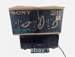 SONY CD Player CDP-CX270 200-Disc Changer With Remote Tested Stereo Black