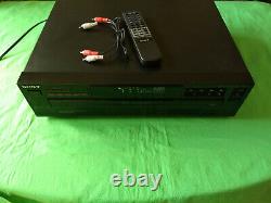SONY CDP-C245 Five 5 Disc CD Player Changer Remote Cables Basic Instructions