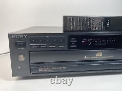 SONY CDP-C315 5 Disc CD Changer Player With Remote TESTED WORKS GREAT