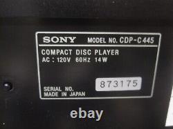 SONY CDP-C445 CD Player 5 Disc Changer JAPAN Linear Converter Bundled WithRemote