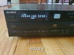 SONY CDP-C701ES 5 Disc Changer CD Player With Remote / Original purchase receipt
