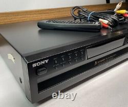 SONY CDP-CE375 5 Disc Carousel CD Player Changer with Remote -TESTED RM-DC355