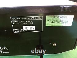 SONY CDP-CE405 FIVE 5 Disc CD Player Changer Remote Cables Basic Instructions
