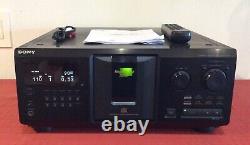 SONY CDP-CX355 300 DISC MEGASTORAGE CD CHANGER With REMOTE & MANUAL NEW BELTS