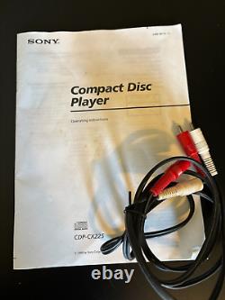 SONY Compact Disc Player CDP-CX225 Mega Storage 200 CD Changer withRemote Manual