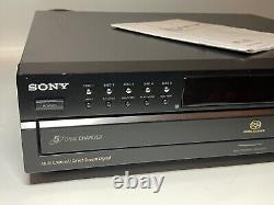 SONY SCD-CE595 5-Disc Super Audio Player CD Changer Tested Working No Remote