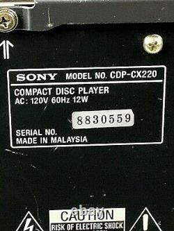 Sony 200 Disc CD Changer Player CDP-CX220 Mega Storage Remote