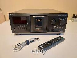 Sony 300 CD Compact Disc Multi Player Carousel Changer W Remote TESTED CDP-CX355