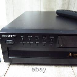 Sony 5-Disc CD Carousel Changer Player CDP-CE375 with Remote TESTED