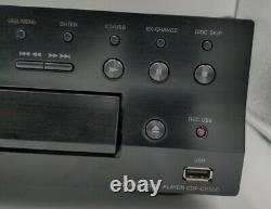 Sony 5-Disc CD Changer Carousel USB CDP-CE500 Player Tested & Working