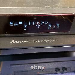 Sony 5-Disc CD Changer Carousel USB CDP-CE500 Player Tested & Working No Rmt