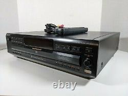 Sony 5 Disc CD Player Disk Changer CDP-CE415 Tested WORKING WITH REMOTE