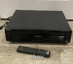 Sony 5 Disc CD Player Disk Changer CDP-CE415 Tested Works, With Remote