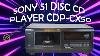 Sony 50 Plus 1 Home Stereo CD Compact Disc Player Changer Cdp Cx50 Cx571 Product Demo