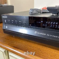 Sony CD Player CDP-CE500 5 Disc CD Changer, With Cables. Tested With Remote