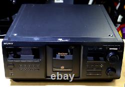 Sony CD Player CDP-CX455 400 Disc Changer Mega Storage Tested Works No Remote