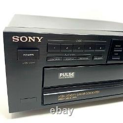 Sony CDP-C211 Pulse 5 Disc CD Changer/Player withRemote TESTED CLEAN & EUC