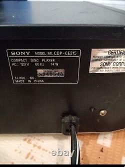 Sony CDP-C215 5 Disc CD Compact Changer Player Bundle with RCA Cable