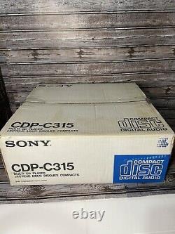 Sony CDP-C315 CD Changer Compact Disc Player With Remote in Open Box. Near Mint