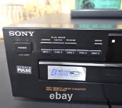 Sony CDP-C345 Compact Disc Player 5 DISC CD Changer with Remote Control TESTED